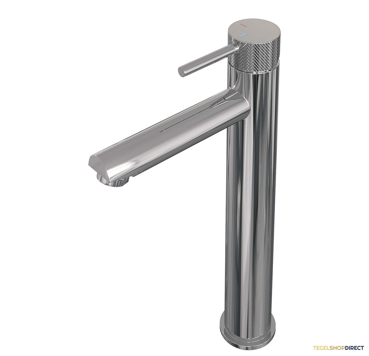 Wastafelmengkraan Brauer Chrome Carving Coldstart Opbouw Hoog Ronde Hendel Chroom