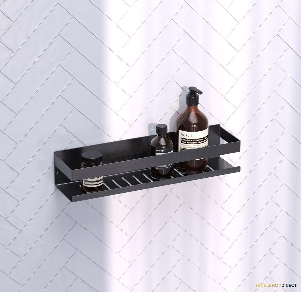 Doucherek Brauer Gunmetal Edition 40 Cm Gunmetal Geborsteld PVD – afbeelding 2