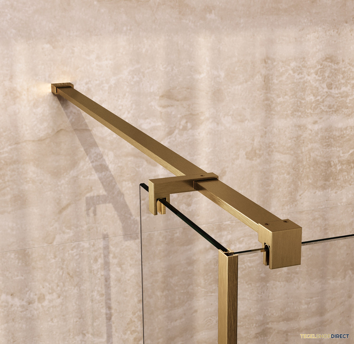 BRAUER Oblivion inloopdouche helder glas 120x200 met zijwand 30 incl. glascoating PVD goud geborsteld – afbeelding 4