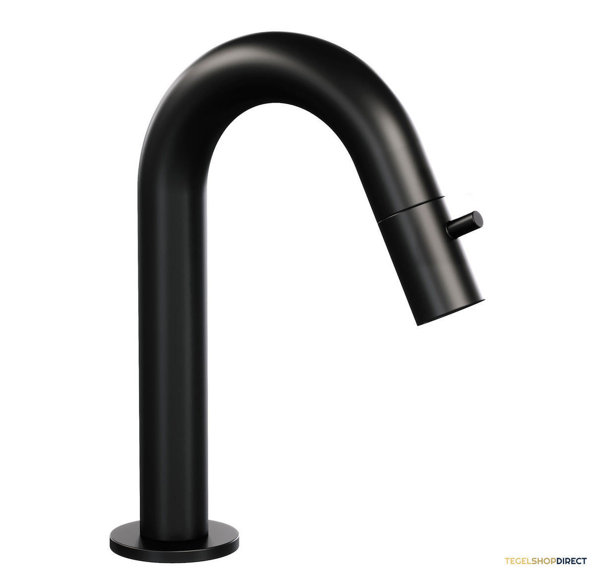 Opbouw Fonteinkraan Brauer Black Edition Met Gebogen Uitloop Mat Zwart – afbeelding 2