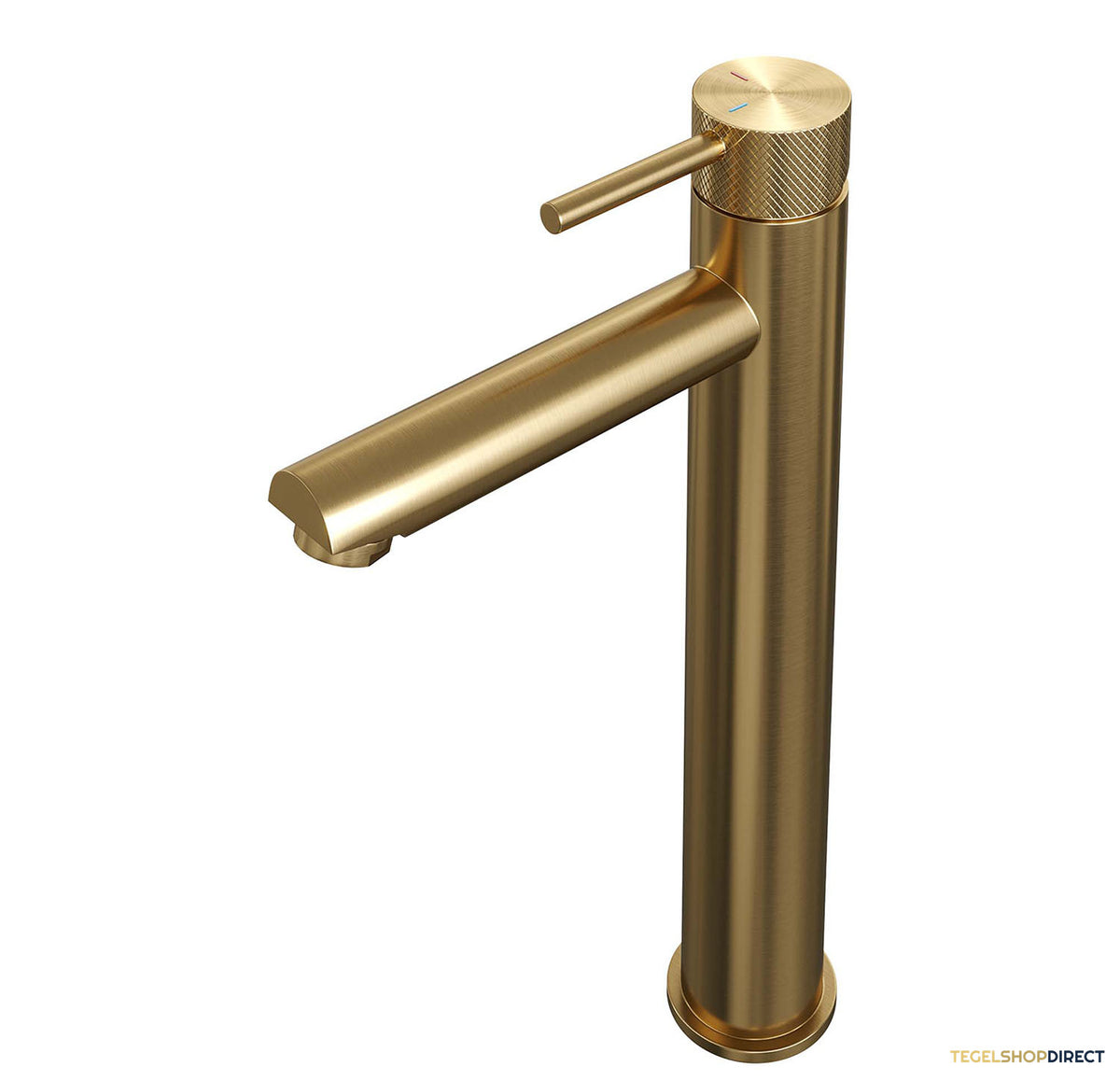 Wastafelmengkraan Brauer Gold Carving Coldstart Opbouw Hoog Ronde Hendel Geborsteld Goud PVD PVD