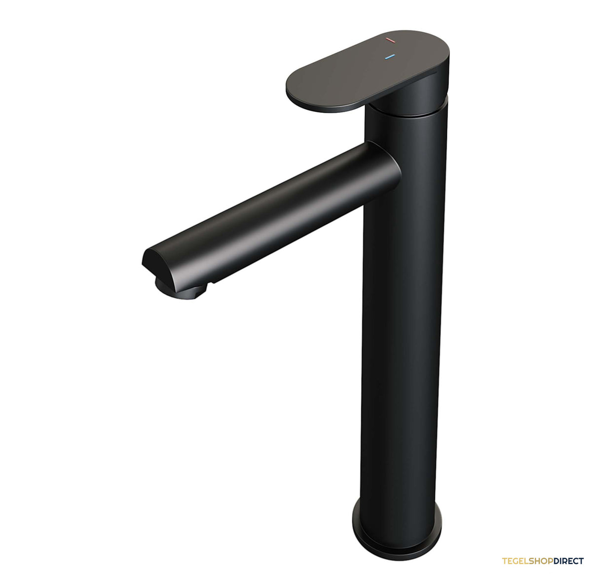 Wastafelmengkraan Brauer Black Edition Coldstart Opbouw Hoog Platte Hendel Mat Zwart