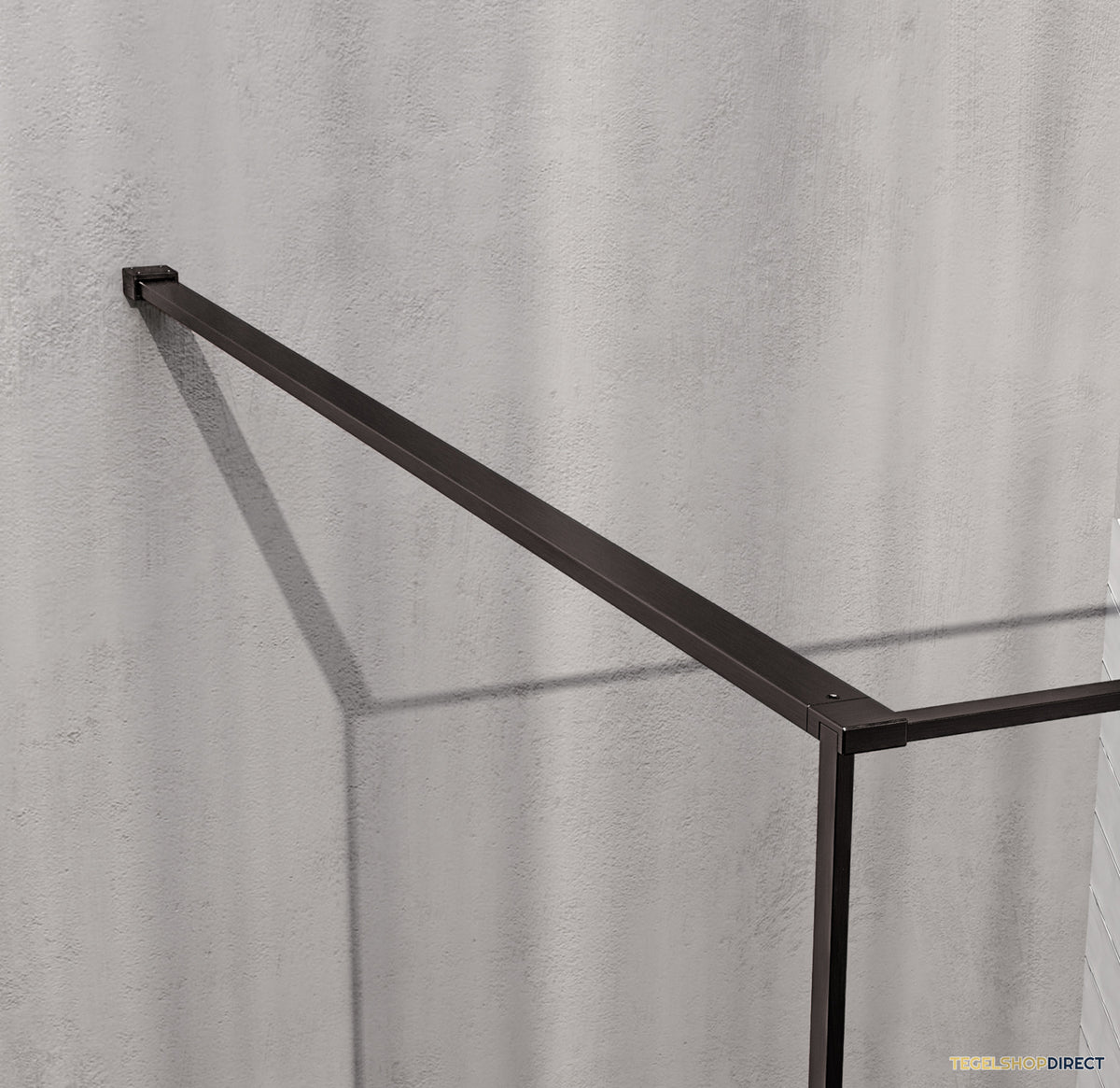 BRAUER Collision Inloopdouche 90x200 Helder Glas Incl. Glascoating PVD Gunmetal Geborsteld – afbeelding 4