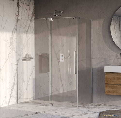 BRAUER Stellar douchecabine met draaideur helder glas 160x90x200 omkeerbaar incl. glascoating chroom
