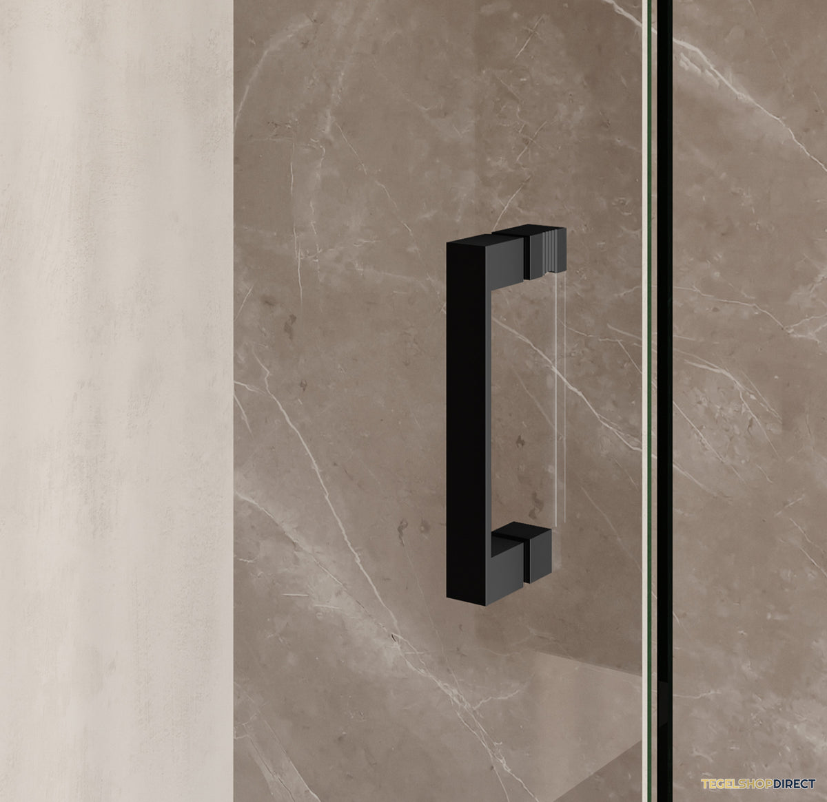BRAUER Void douchecabine met draaideur helder glas 90x90x200 incl. glascoating mat zwart – afbeelding 6