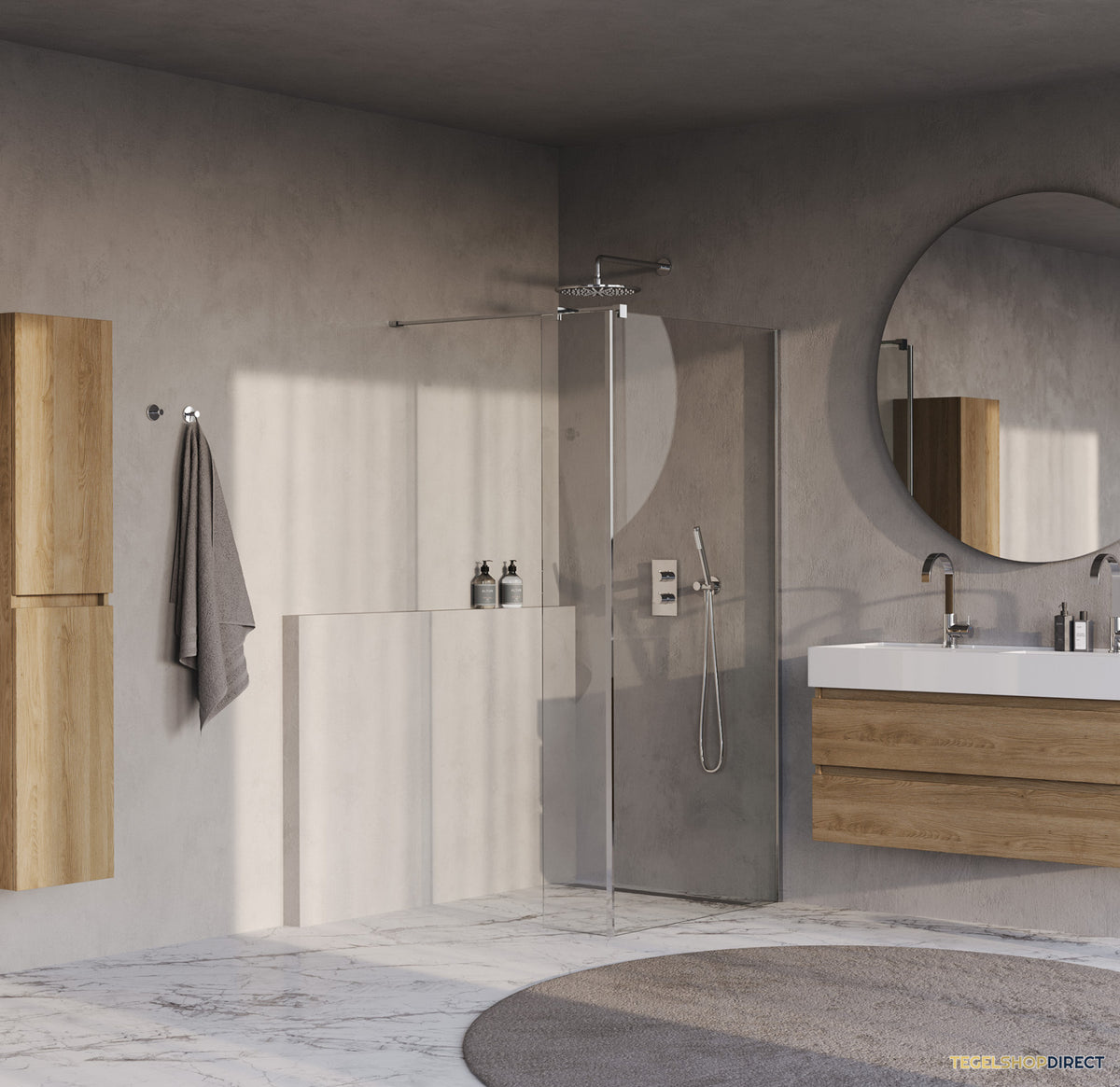 BRAUER Oblivion inloopdouche helder glas 100x200 met zijwand 30 incl. glascoating chroom – afbeelding 2