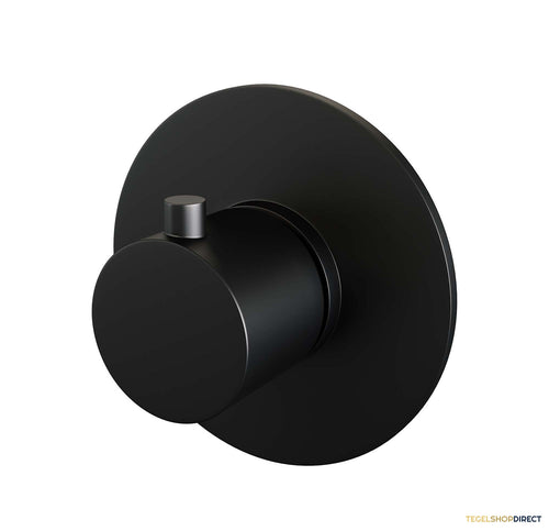 Inbouwthermostaat Brauer Black Edition Rond Mat Zwart (Inclusief Inbouwdeel)