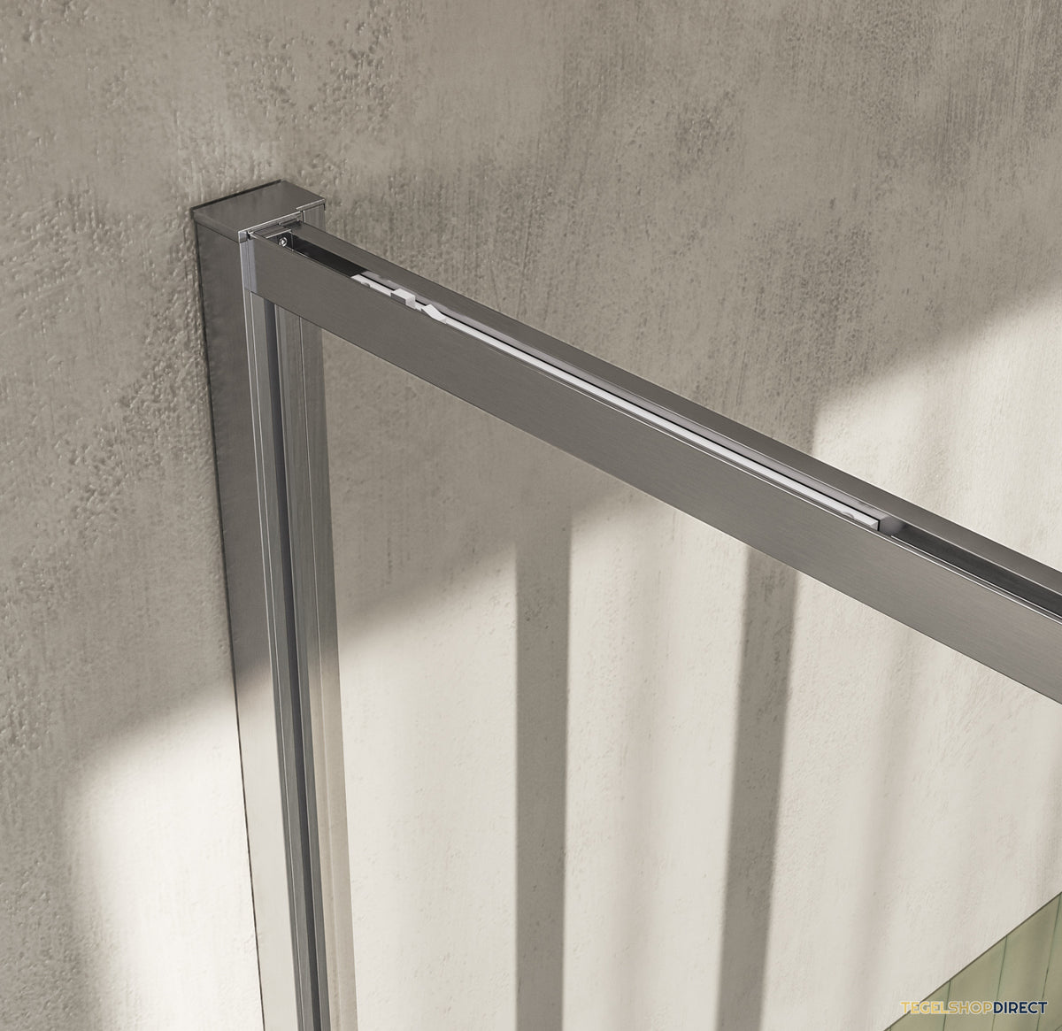 BRAUER Galactic Douchecabine Met Schuifdeur 160x90x200 Omkeerbaar Helder Glas Incl. Glascoating PVD RVS-Kleurig Geborsteld – afbeelding 3